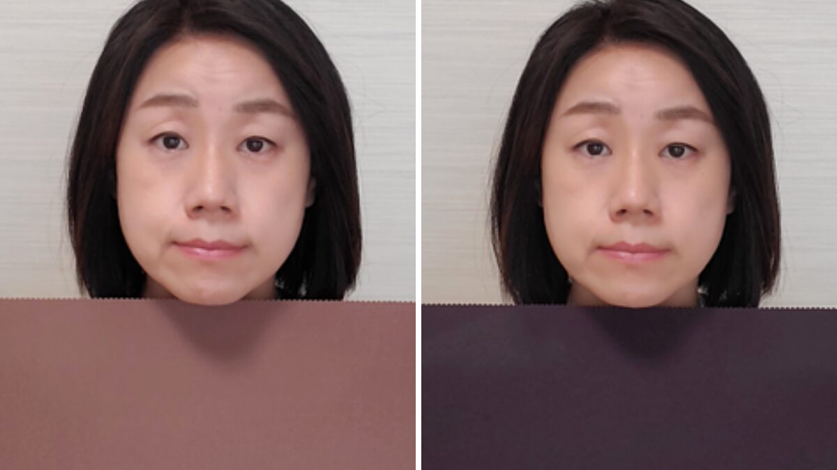 明るい色と暗い色の比較