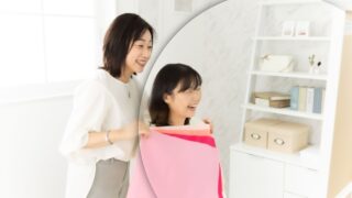 パーソナルカラー診断の様子